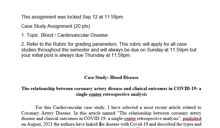 Case Study: Cardiovascular Syatem